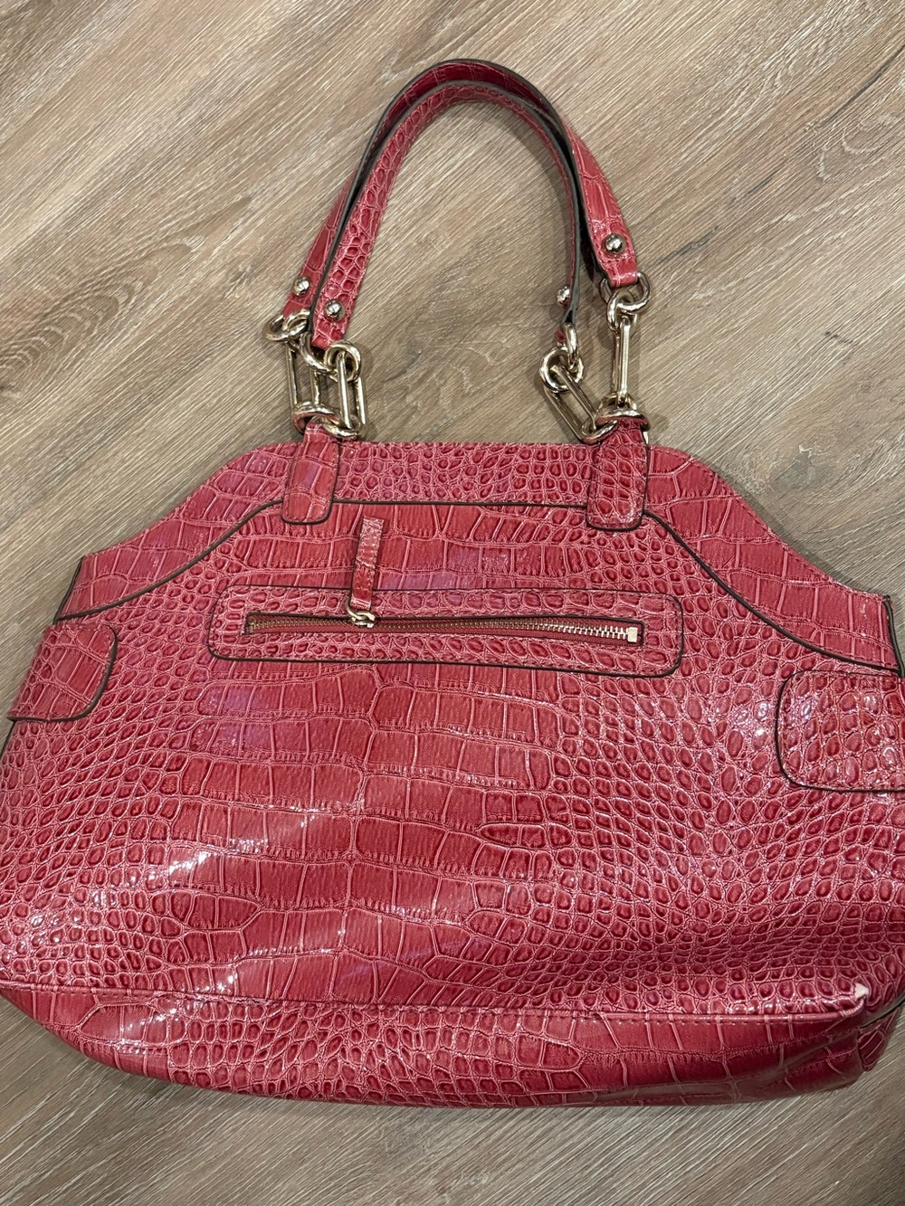 Guess | Raspberry Snake Skin Leather Purse | Large - Picture 2 of 8